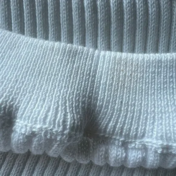 J Crew Ruffle Trim Shell Tank Top In Premium Ultra Fine Cotton XXS White Flaw - Picture 10 of 12